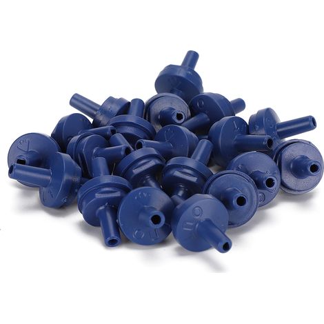 Lot de 20 valves anti-retour unidirectionnelles pour pompe à air d'aquarium, accessoires bleus (1/5)