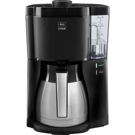 Cafetera negra de 1,25 l con selector de aromas (1/5)