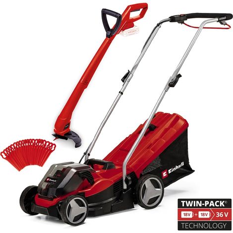 Einhell Twin 18v 36v Cordless Lawnmower 33cm PXC Lawn Mower + Strimmer - Bare (1/5)