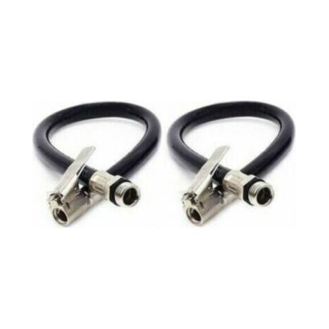 2 pièces pneu mandrin gonfleur pompe tuyau véhicule pneu gonfleur tuyau haute qualité pneu gonfleur tuyau noir caoutchouc remplissage pneu Air tuyau