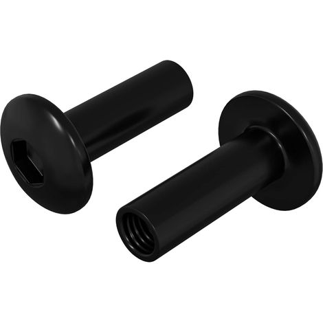 Boulons à Manchon 2 pcs Noir M4 x 14,5 mm Métал
