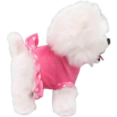 Chien en peluche électronique interactif, chiot chantant et marchant avec télécommande et laisse, jouet pour enfants, cadeau d'anniversaire, rose (1/5)