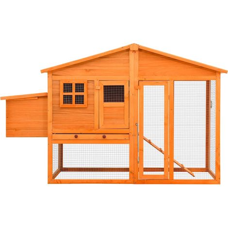 Maison Exclusive - Hühnerstall mit Legenest Tanne Massivholz
