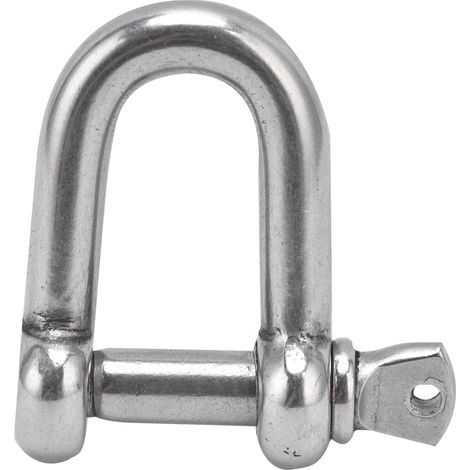 Manille d'ancrage à vis en acier inoxydable en forme de D pour chaînes, cordes de survie et de camping en extérieur (M5) (1/5)