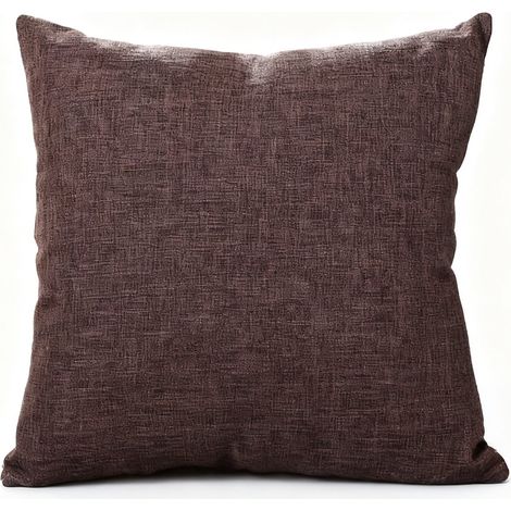 2 housses de coussin décoratives - style rustique bohème - taie d'oreiller carrée en lin épais - fermeture éclair invisible - convient pour canapé-lit, bureau (50 x 50 cm)