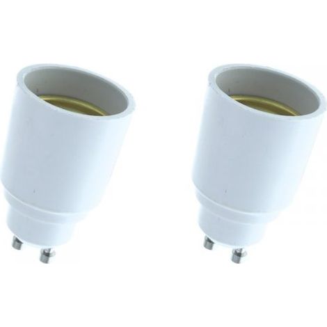 2 Pezzi Portalampade Adattatori Convertitore Lampada Attacco GU10 a E27