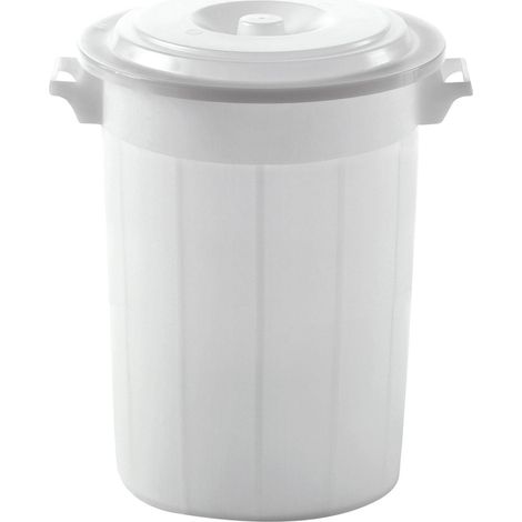 Futtertonne mit Deckel 70ltr. weiß