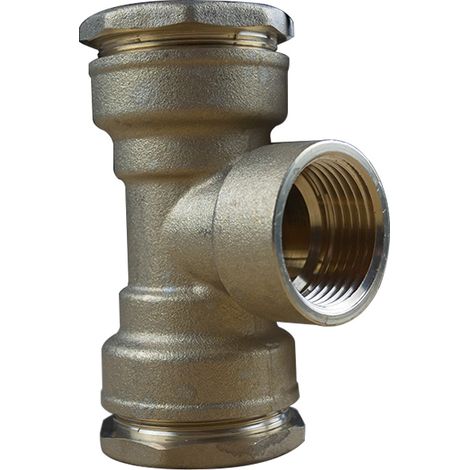 Raccord laiton pour tube PE - Arco - Té avec dérivation femelle - F 1' - Diamètre 32 (1/3)