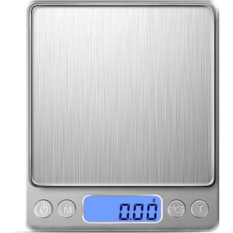ACKERMAN– Balance de cuisine électronique 2000g/1g – Écran LCD rétroéclairé – Fonction tare – Acier inoxydable – Mesure précise pour cuisson