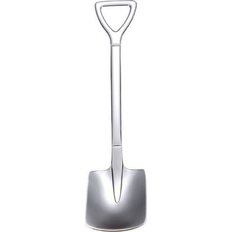 Cuillère En Forme De Pelle - Acier Inoxydable 304 - Pour Desserts Gâteaux Glaces Pastries - Usage Cuisine Maison Restaurant - 1 Pièce (1/5)