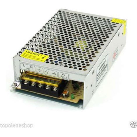 ALIMENTATORE TRASFORMATORE 220V STABILIZZATO 12V TRIMMER PER LED TELECAMERA Trimmer 5A