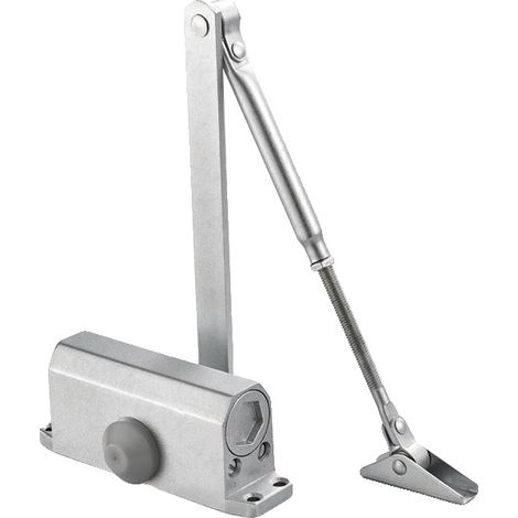 Cierrapuertas hidráulico regulable, capacidad de 80 kg, posicionamiento Silver M. (1/2)