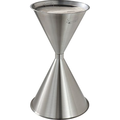 VAR, Cendrier conique en inox, Ø 400 mm, sans toit (1/2)
