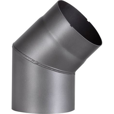 FireFix Ofenrohrbogen 45° Ø 150mm dunkelgrau Rohr Bogen Ofen Kaminrohr Rauchrohr