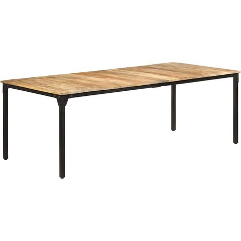 vidaXL Mesa de comedor madera de mango rugosa 220x100x76 cm (1/5)