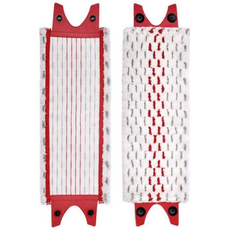 Vileda - Recharge Balai à pla - Version Microfibre, Blanc et Rouge - Pour vadrouilles UltraMax, UltraMax Plus et Easy Wring UltraMax (1/5)