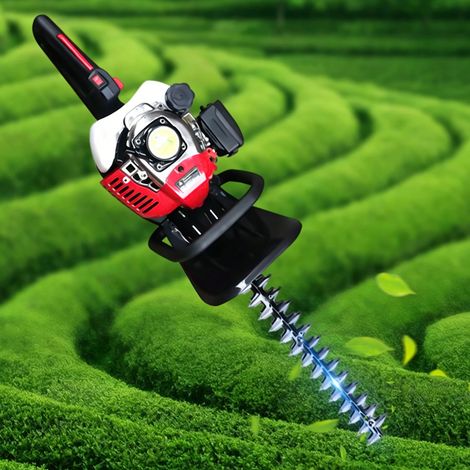 LEDANDER Taille-haie à essence - Coupe-bordures à deux temps - 22,5 cm³ monocylindre refroidi par air - Ralenti 3 500 tr/min - 90-105 dB - Rouge