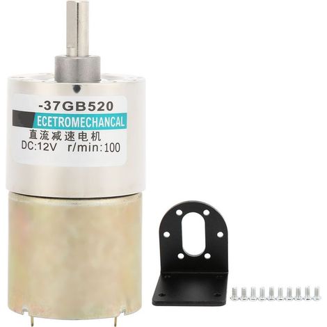 Micro moteur de réduction de vitesse avec support réglable CW/CCW grande torsion 12 V XD‑37GB520100rpm/min (1/5)
