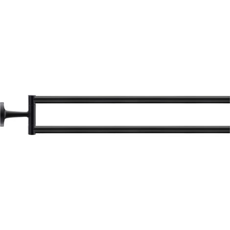 Duravit Starck T - Toallero doble giratorio, longitud 47 cm, mate negro 0099414600 (1/2)