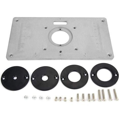 Plat d'Insertion de Tableau de Routeur, Tableau en Aluminium de Routeur de DIY pour le Travail du Bois (1/4)