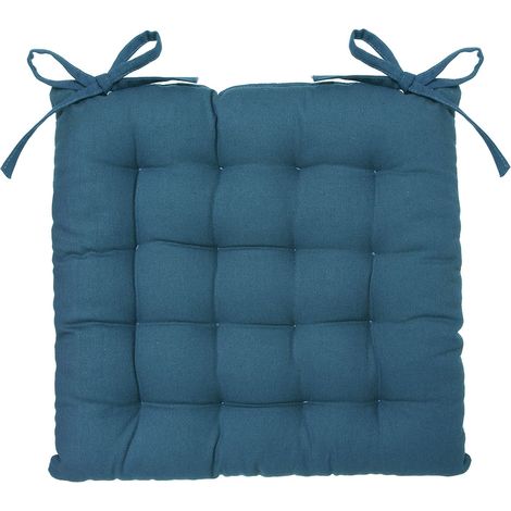 Lot de 2 galettes de chaise carrées en coton ANJALI