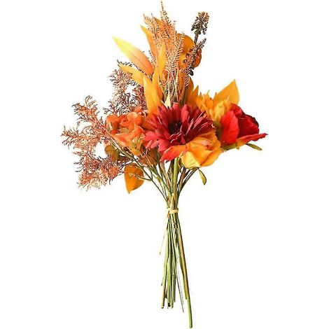Kunstblumen, künstliche Pflanzen, Herbstdekorationen, Blumensträuße für Herbst, Erntedankfest, Zuhause, Geschäft, Büro, Hochzeit (1/5)