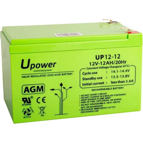 Batería AGM UPOWER 12-12 de 12 Ah