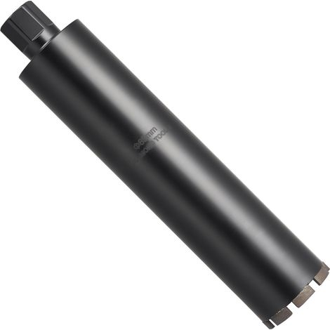 Foret à carottage diamanté 89 mm pour béton armé, profondeur 356 mm, filetage 1-1/4 po-7, idéal pour briques et maçonnerie. (1/5)