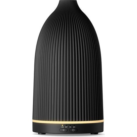 Diffuseur Huiles Essentielles 100ml, Diffuseur Parfum Électrique 8 LED, Humidificateur d’Air Chambre Ultrasonique sans BPA, pour la Maison et Le Bureau, Noir (1/5)