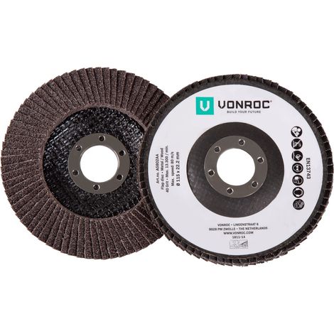 Universelles Fächerschleifscheiben-Set 2-teilig – K40 & K60 - Ø 115 x 22,2 mm (1/3)