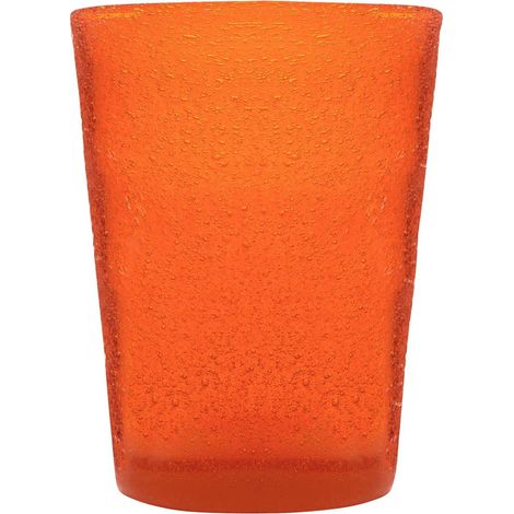 Zani Serafino Bicchiere Tumbler Acqua Arancio in Pasta di Vetro Fatto a Mano