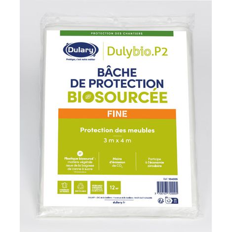 Bâche de protection peinture 4 x 3 m biosourcée Dulybio