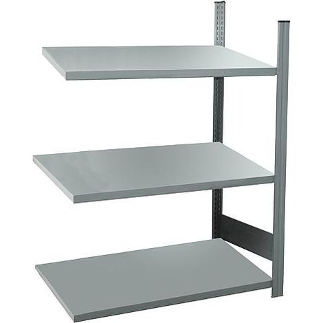 Rayonnage annexe caisse a bouteille avec 3 tablettes 25mm 150kg de charge par compartiment