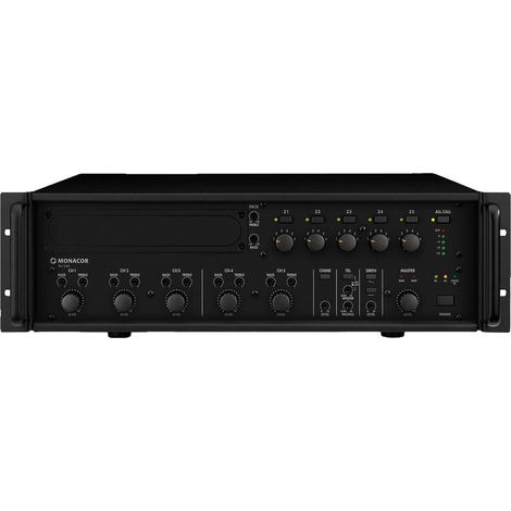 Monacor PA-1240 Amplificateur ELA 240 W 1 canal 5 zones (1/3)