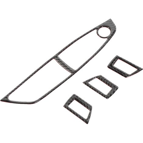 Lot de 4 autocollants de garniture de panneau de lève-vitre en fibre de carbone pour BMW Série 5 F10 (2011-2018) (1/5)