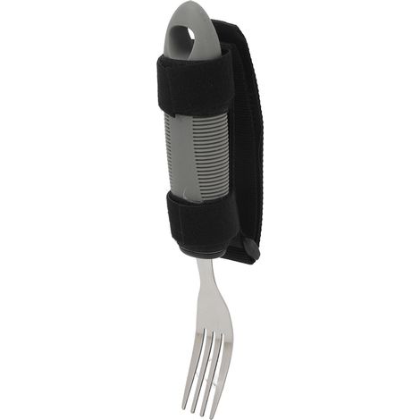 Fourchette adaptée, ustensile de cuisine, aide à l'alimentation, en acier inoxydable, pour personnes handicapées atteintes d'Alzheimer, d'AVC ou d'arthrite. (1/5)