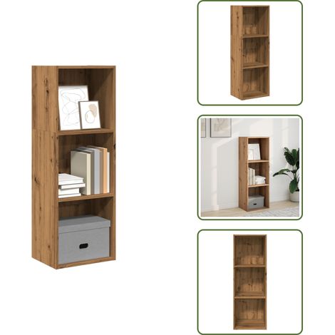 Bücherregal 40x30x114 cm - vidaXL Bücherregal Artisan-Eiche 40x30x114 cm Holzwerkstoff - Bücherregal Wohnzimmer (1/5)