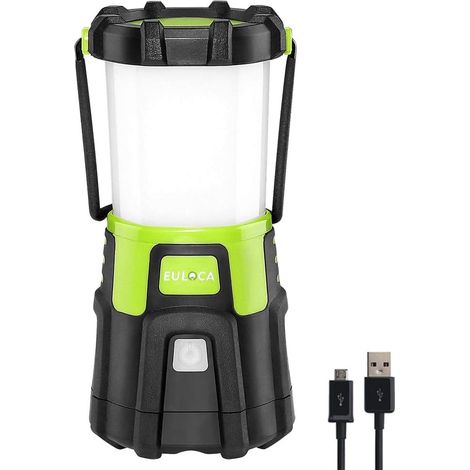 Rechargeable LED Lantern, Dimmable Flashlight for Outdoor Lighting, IPX4 Waterproof, Spotlight for Hiking, Camping, Bivouac, Home, DIY, with USB Cable