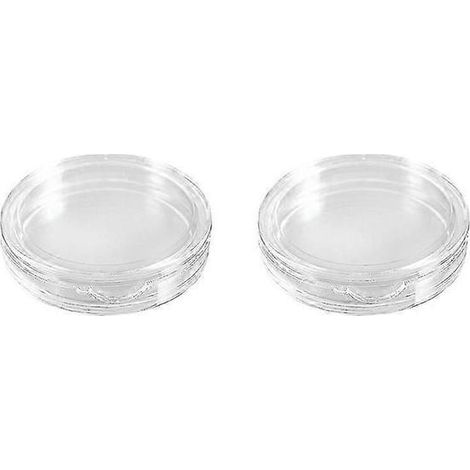 Lot de 20 petites boîtes rondes transparentes pour pièces de monnaie, 10 de 18 mm et 10 de 22 mm (1/5)