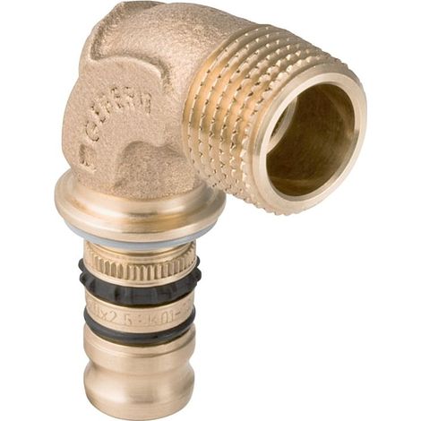 Geberit Mepla Übergangsbogen 601252005 Ø 16mmxR 1/2, Rotguss, 90Grad, mit AG (1/5)