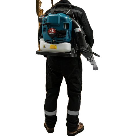 Souffleur de feuilles, 75,6 cm³ de cylindrée, 2600W de puissance, réservoir de carburant de 1,9L, longueur de tuyau de 168cm, dimensions 32x23x56cm (1/5)