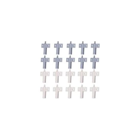 20 pezzi di ammortizzatori per ante di cucina, ammortizzatori per cassetti, materiale ABS riciclabile ad alta resistenza, riducono il rumore per ufficio/armadi/cassetti e ante (bianco + grigio) - Crez