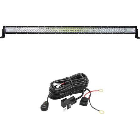 Barre lumineuse LED, triple rangée, sortie haute lumens, 52 pouces 675w fil (1/2)