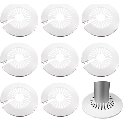 8 Pièces Cache Tuyau Blanc En PVC, Rosette De Protection Pour Termosifoni, Cache Tuyau De Chauffage, Pour Cacher Et Protéger Les Tuyaux, Pour La Maison Et Le Bureau (1/5)