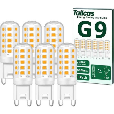 6 pcs lumière blanche G9 lampe perles LED broche petite ampoule G4 haute luminosité source de lumière à économie d'énergie 220V ampoule à haute tension de maïs en céramique (1/4)