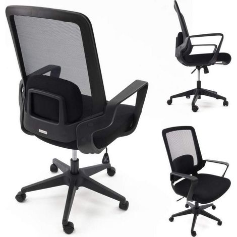 Sedia da ufficio Ergosolid AMO-70 nera confortevole