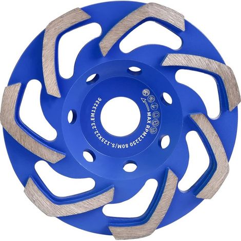 Coavas – Disque diamant 125mm pour meuleuse d'angle – Meulage béton, granit, marbre, maçonnerie – Durée de vie prolongée – Utilisation à sec ou avec eau (1/5)