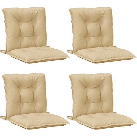 Maison Exclusive - Cuscini Sedia Schiena Bassa 4 pz Beige Mélange 100x50x7 Tessuto (1/5)