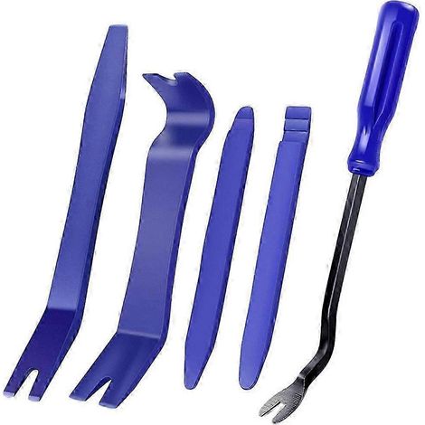 Outils de démontage intérieur automobile, pince à démontage de fixations, outil de démontage d'autoradio, outils automobiles bleus (bleu) - JXLGV (1/5)