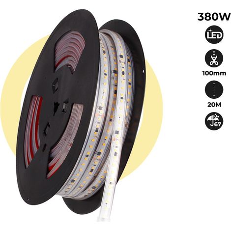 Tira LED 220V - 300W (2400xSMD2835) - 12mm - Apta Exterior: